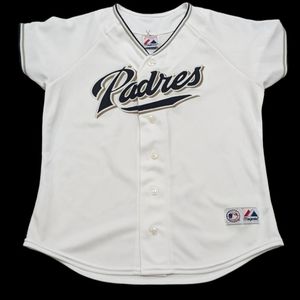 Vintage Majestic San Diego Padres MLB Jersey White size small Made in USA